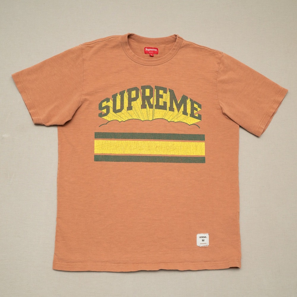 SUPREME Rare Rust Orange Cloud Arc SS 2019 Adult Medium Phys Ed Heavyweight T